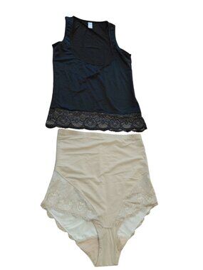 Body Heaven by Warner's Torsette & High Waist Shapewear Panty Women's Large